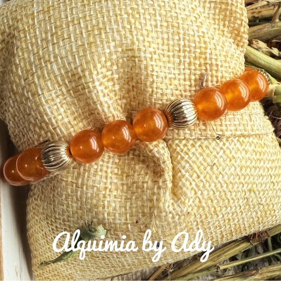 Alquimia Amber and Gold Beaded Bracelet - Picture 2 of 2